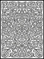 Ornate Black And White Floral Rug