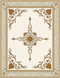Classic Floral Medallion Border Design Rug