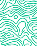 Abstract Green Swirl Organic Pattern Rug