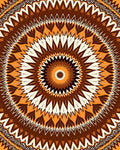 Ornate Sunburst Geometric Pattern Rug