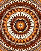 Ornate Sunburst Geometric Pattern Rug