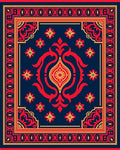 Bold Floral And Geometric Pattern Rug