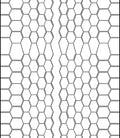 Gray Hexagonal Geometric Pattern Rug