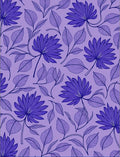Purple Palm Leaf Art Deco Rug