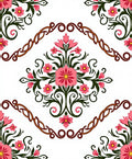 Intricate Floral Vines Pattern Oriental Rug