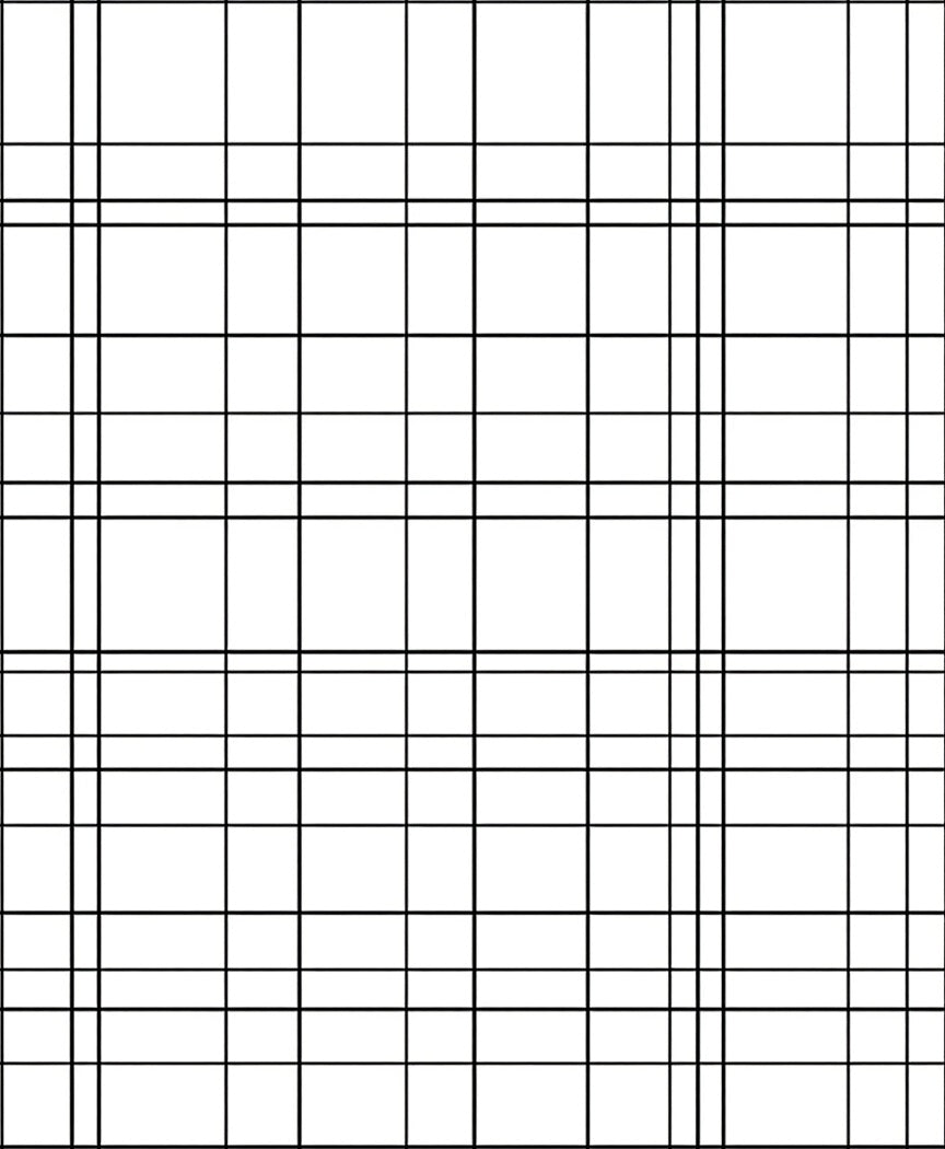 Bold Black Grid Pattern Rug