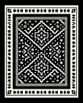 Geometric Tribal Black White Pattern Rug