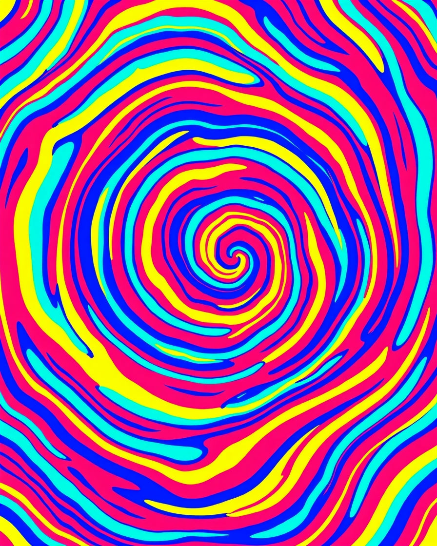 Vivid Swirl Pattern Rug