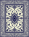 Classic Ornate Floral Mandala Pattern Rug