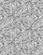 Abstract Floral Line Art Rug