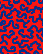 Bold Wavy Abstract Pattern Rug