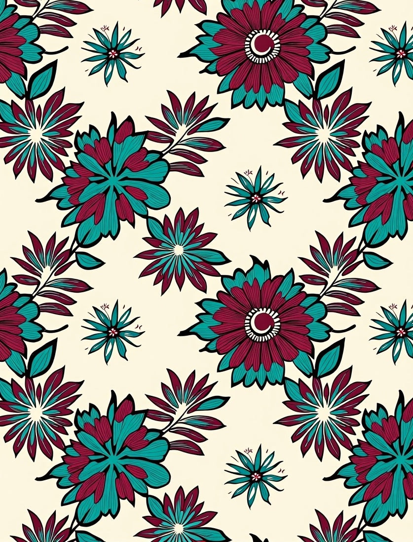 Bold Floral Pattern Design Rug