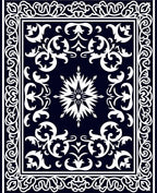 Ornate Starburst Floral Decorative Pattern Rug