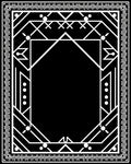 Geometric Deco White Border Style Rug