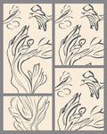 Abstract Organic Line Art Design Rug