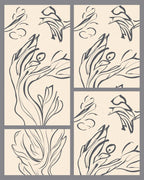 Abstract Organic Line Art Design Rug