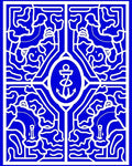 Bold Blue Nautical Anchor Art Rug