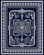 Intricate Geometric Paisley Frame Design Rug