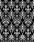 Classic Damask Floral Pattern Rug