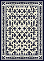 Vintage Floral Borders Patterned Rug