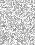 Abstract Swirl Doodle Pattern Rug