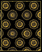 Golden Sunburst Abstract Pattern Rug