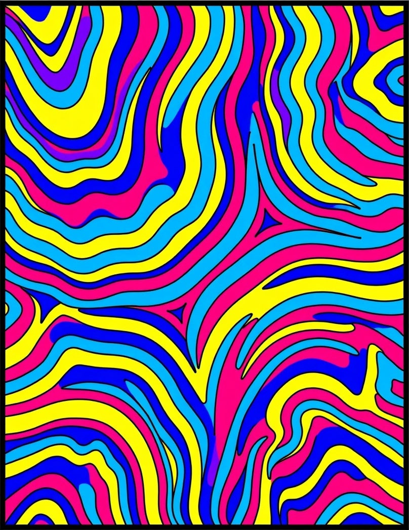 Vibrant Swirls Abstract Pattern Rug
