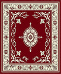 Vintage Floral Elegant Crimson Rug