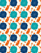 Floral Vine Inspired Contemporary Design Rug