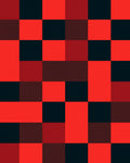 Red Black Checkered Design Rug