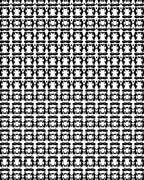 Black and White Abstract Patterned Design Rug