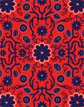 Bold Floral Swirls Pattern Design Rug