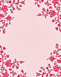 Pink Floral Corner Accent Design Rug