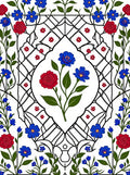 Vibrant Floral Arch Pattern Rug