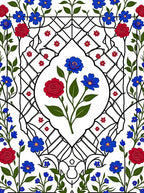 Vibrant Floral Arch Pattern Rug