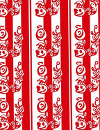 Red White Candy Cane Charm Rug