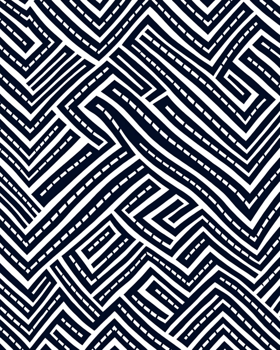Bold Maze Patterned Design Rug