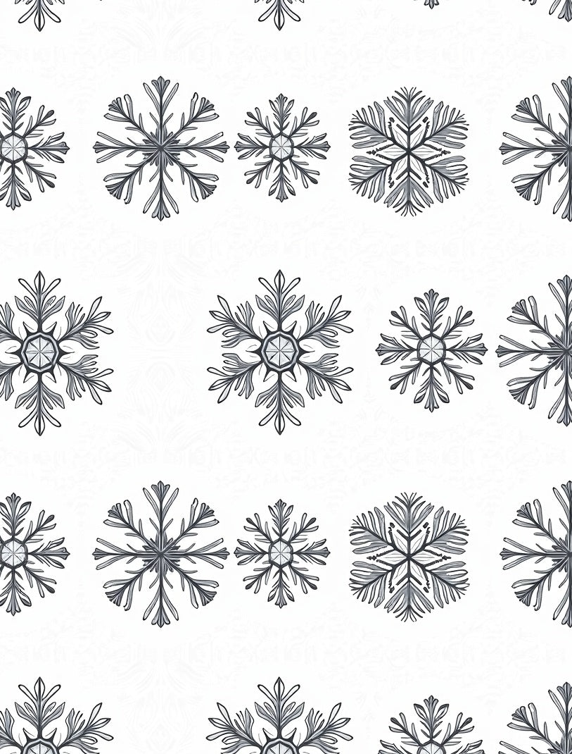 Elegant Snowflake Pattern Rug