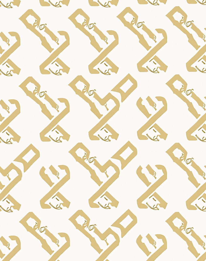 Golden Chain Moderne Patterned Rug