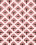 Pink Diamond Fan Pattern Design Rug
