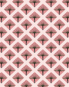 Pink Diamond Fan Pattern Design Rug