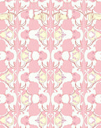 Pink And Yellow Art Nouveau Pattern Rug
