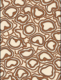 Organic Shapes Brown Pattern Rug