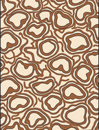 Organic Shapes Brown Pattern Rug
