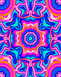 Vibrant Psychedelic Swirl Pattern Rug