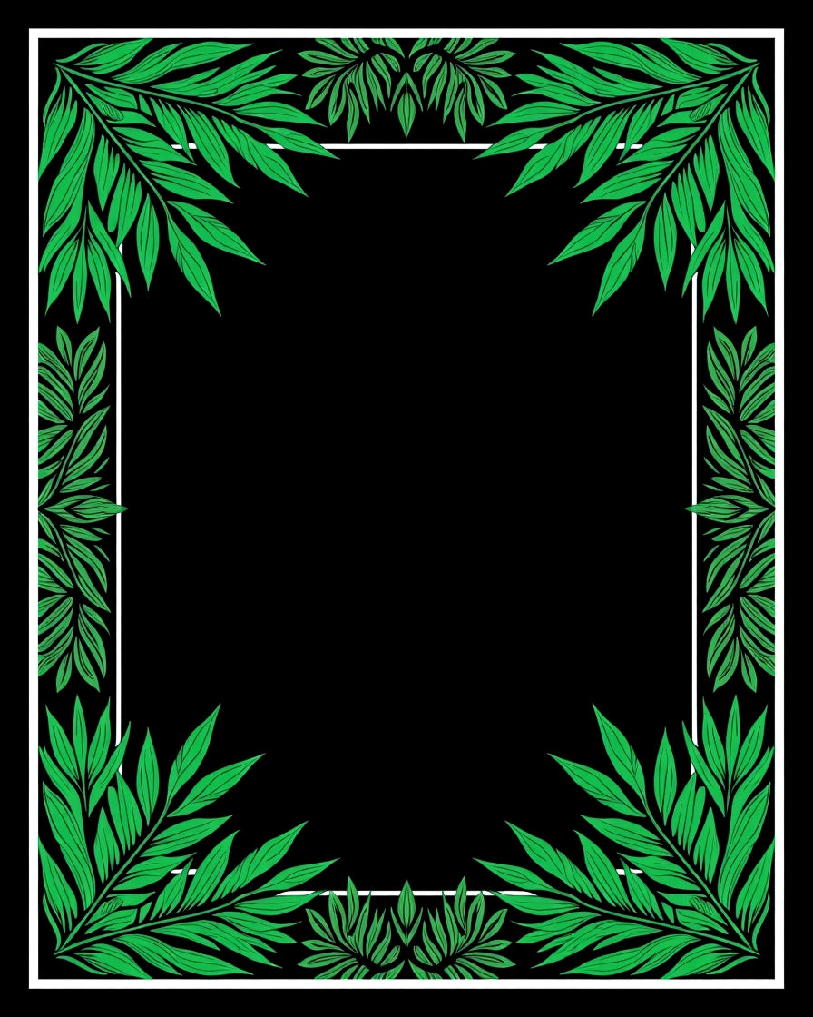 Tropical Greenery Leaf Pattern Rug