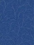 Deep Blue Branching Organic Lines Rug