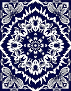 Bold Floral Mandala Design Rug