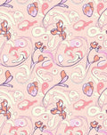 Abstract Floral Swirl Pattern Rug