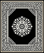 Intricate Black White Floral Mandala Pattern Rug